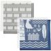 2x2 sheet/ 1 pack, lighthouse, sheet 15x15 cm, blue, silver