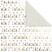 3 sheet/ 1 pack, deers and dots, sheet 30,5x30,5 cm, 180 g, gold