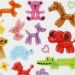 1 sheet, balloon animals, sheet 15x16,5 cm