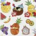 1 sheet, exotic fruits, sheet 15x16,5 cm