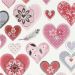 1 sheet, hearts, sheet 15x16,5 cm