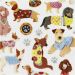 1 sheet, dogs, sheet 15x16,5 cm