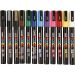 12 pc/ 1 pack, no. PC-3M, line 0,9-1,3 mm, fine, assorted colours