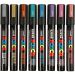 8 pc/ 1 pack, no. PC-5M, line 2,5 mm, medium, metallic colours