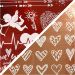 2x2 sheet/ 1 pack, hearts and love, sheet 15x15 cm, red