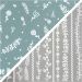 2x2 sheet/ 1 pack, Spring flowers, sheet 15x15 cm, silver, turquoise