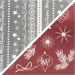 2x2 sheet/ 1 pack, Magical Christmas, sheet 15x15 cm, red, silver