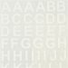1 pack, letters and numbers, H: 17 mm, W: 17 mm, sheet 12,2x15,3 cm, white