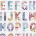 1 sheet, alphabet, sheet 10x16 cm