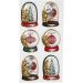 6 pc/ 1 pack, bird, tree and christmas balls, size 49x32+45x36 mm, gold