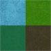 4 pc/ 1 pack, H: 2 cm, size 3,5x3,5 cm, green, light green, olive, aqua