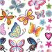 1 sheet, colourful butterflies, sheet 15x16,5 cm