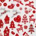 1 sheet, red/white Christmas, sheet 15x16,5 cm