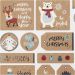 1 sheet, Christmas stickers, sheet 15x16,5 cm