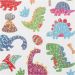 1 sheet, dino, sheet 15x16,5 cm