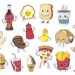 1 sheet, fast food, sheet 15x16,5 cm