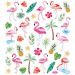 1 sheet, flamingo, sheet 15x16,5 cm