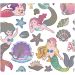 1 sheet, mermaids, sheet 15x16,5 cm