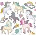 1 sheet, unicorns, sheet 15x16,5 cm