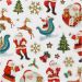 1 sheet, Father Christmas and reindeer, sheet 15x16,5 cm