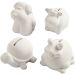 4 pc/ 1 pack, H: 7-10 cm, white