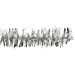 24 pc/ 1 pack, L: 30 cm, thickness 6 mm, glitter, silver