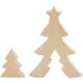 1 set, christmas trees, 8+20 cm, 2 cm, 6,5+14,5 cm