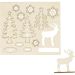 1 pack, forest with roe deers, 15,5 cm, 17 cm, 3 mm