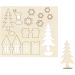1 pack, house, tree, roe deer, 15,5 cm, 17 cm, 3 mm