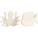 2 pc/ 1 pack, Octopus and fish, H: 11 cm, W: 16 cm, thickness 1,2 cm