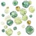 45 g/ 1 pack, size 4-12 mm, hole size 1-2,5 mm, green glitter