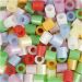 5000 asstd./ 1 bucket, size 5x5 mm, hole size 2,5 mm, medium, mother of pearl colours