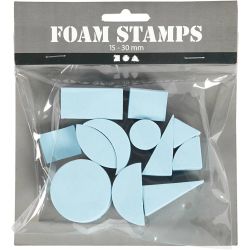 Foam Stamps, H: 25 mm, size 15-30 mm, 12 pc/ 1 pack