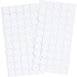 Round hook-and-loop pads