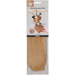 Faux leather paper hearts