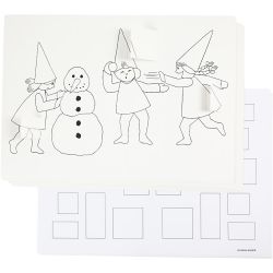 Advent Calendar with Elves Having a Snowball Fight