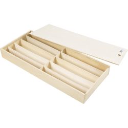 Wooden box with 10 compartments
