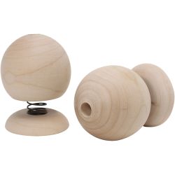Wooden bouncing figure