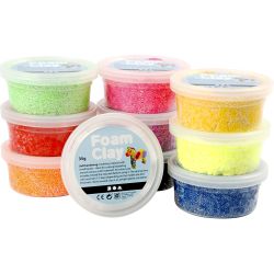 Foam Clay&reg;, assorted colours, 10x35 g/ 1 pack