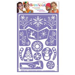 Adhesive face paint stencil