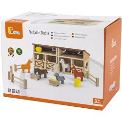 VIGA toy horse stable