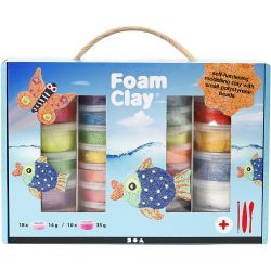 Foam Clay&reg; Gift Box, assorted colours, 1 set