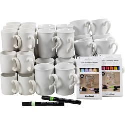 Group Craft Kit Porcelain Mugs