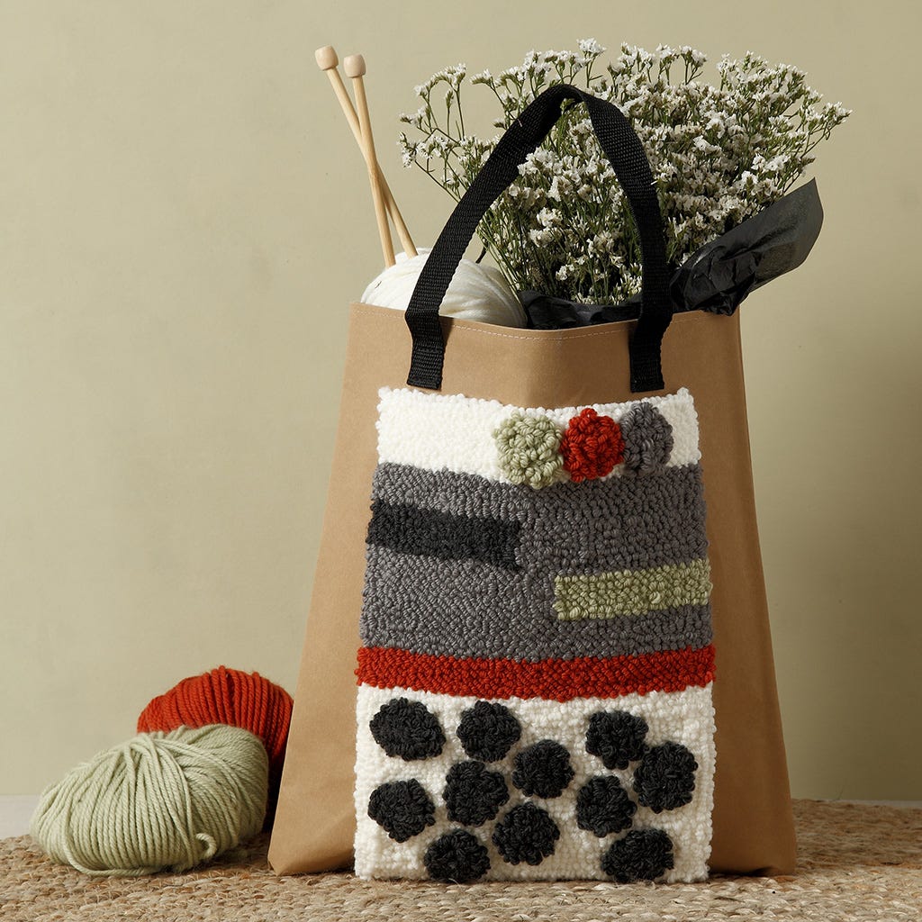 Hobby Gift Storage Knitting Bags, 16 x 43 x 19cm, Grey Spot