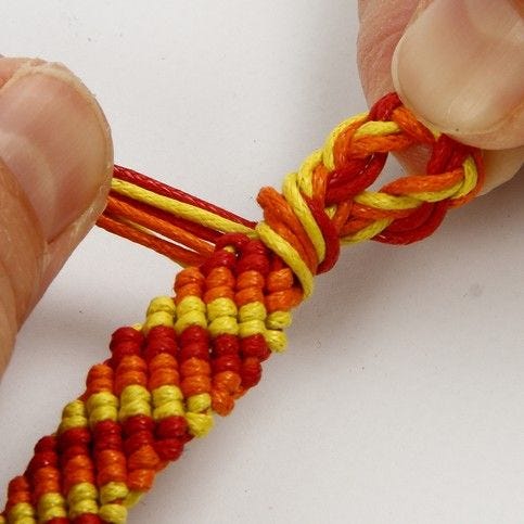 Fishbone Candy Stripe Friendship Bracelet Tutorial  YouTube