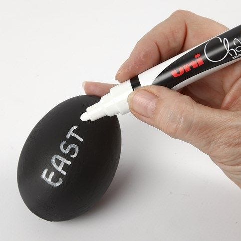 Uni Chalk Marker - Black, 15 mm