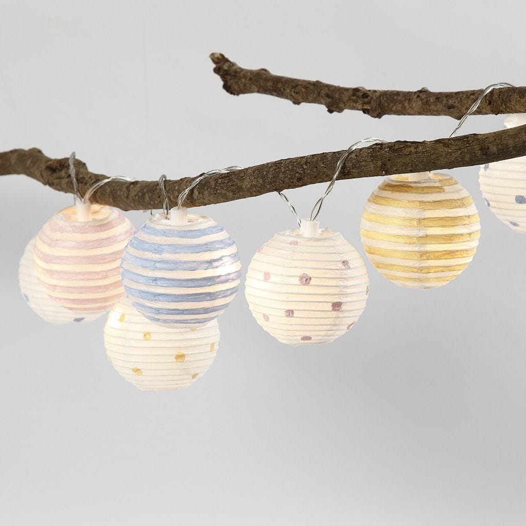 Mini paper outlet lantern string lights