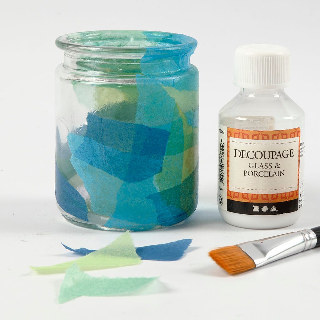 Decoupage on Glass